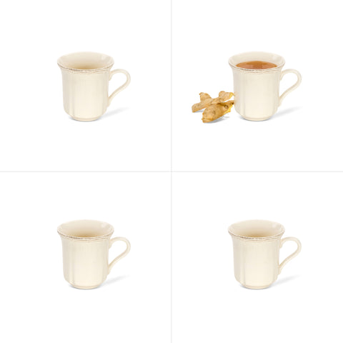 4 Pak kubków ceramicznych 400 ml Roman w kolorze zacierki