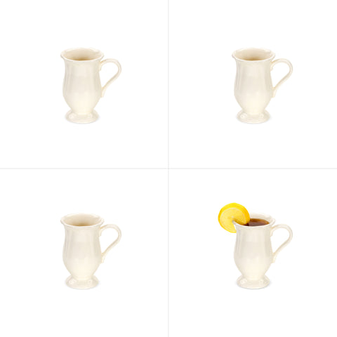 Kremowy 4 Pak kubków wysokch 250 ml Alicja