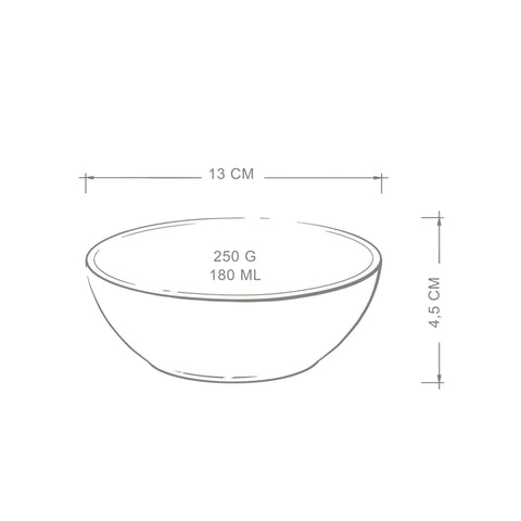 Kremowy 4 Pak salaterek 13 cm Miko