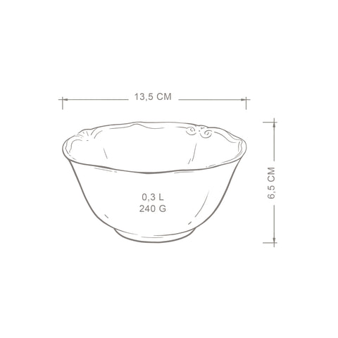 4 Pak salaterek 13,5 cm Roman w kolorze zacierki