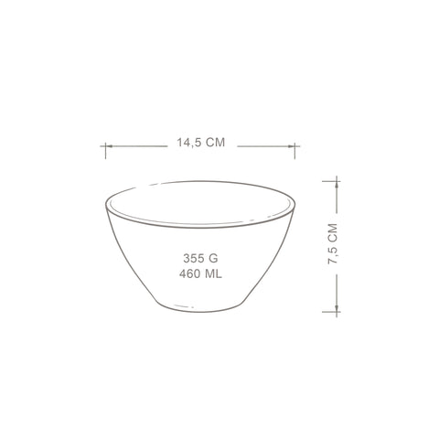 Kremowy 4 Pak salaterek 14,5 cm Miko