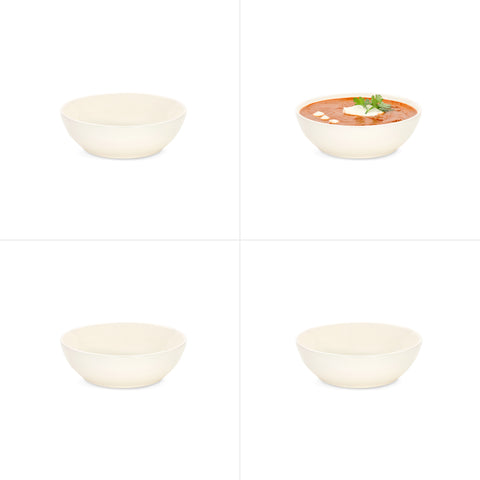 Kremowy 4 Pak salaterek 18 cm Miko