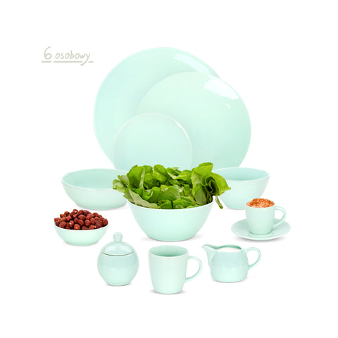 Miętowy Serwis obiadowo kawowy dla 6 osób Miko