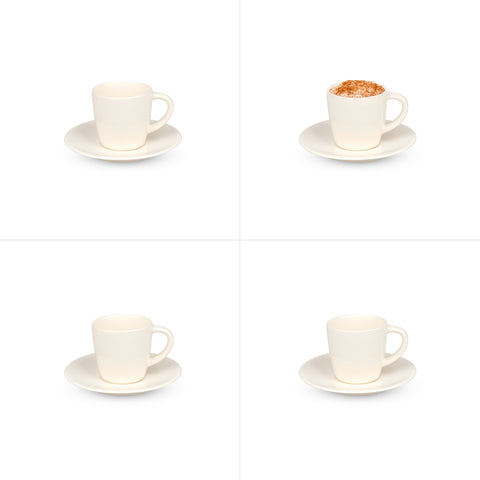 Kremowy 4 Pak filiżanek do kawy 150 ml Miko