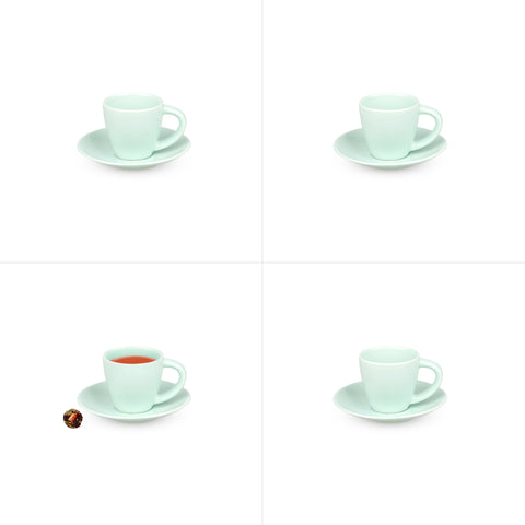 Miętowy 4 Pak filiżanek do espresso 100 ml Miko