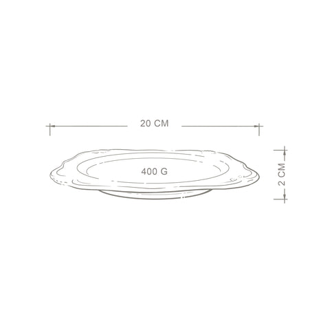 4 Pak talerzy deserowych 20 cm Roman w kolorze zacierki