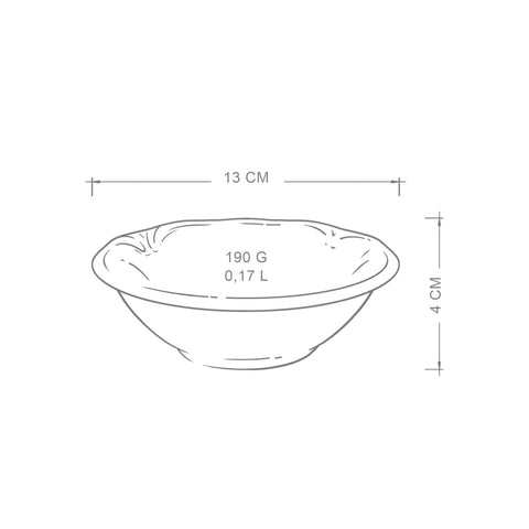  Kremowy 4 Pak salaterek 13 cm Roman 