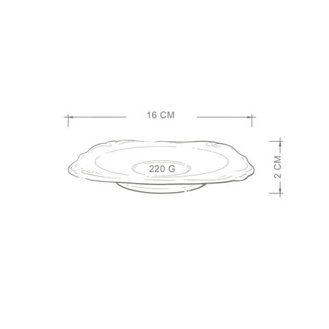 Kremowy Spodek 16 cm Roman